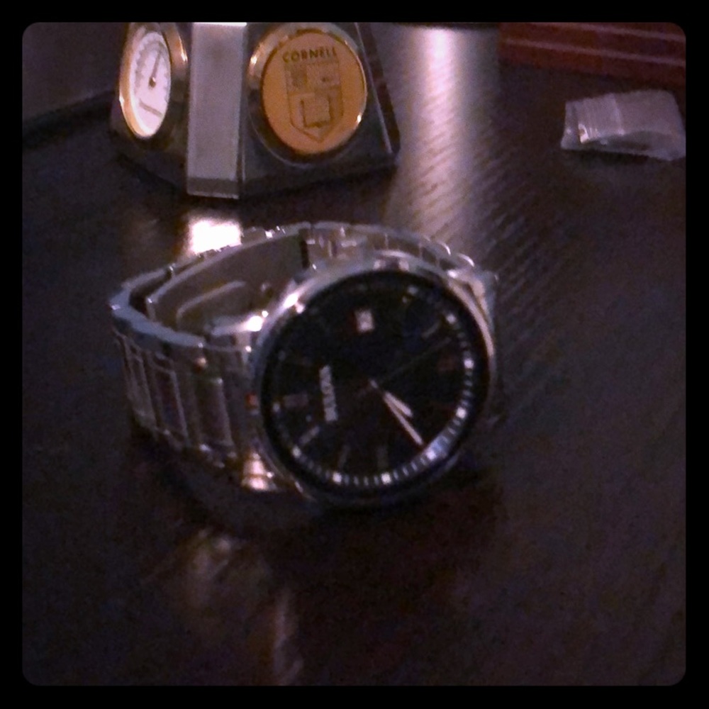 Bulova Blue Face Stainless Steel Watch